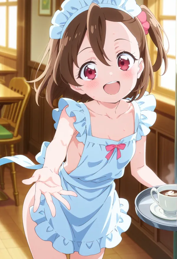 チョコチョコタイム 咲良はもり メイド (Patreon) [AI生成]