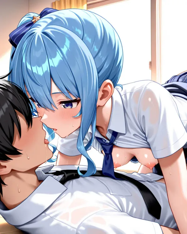 すいちゃんと学校でイチャラブックス (Hololive) [AI Generated]