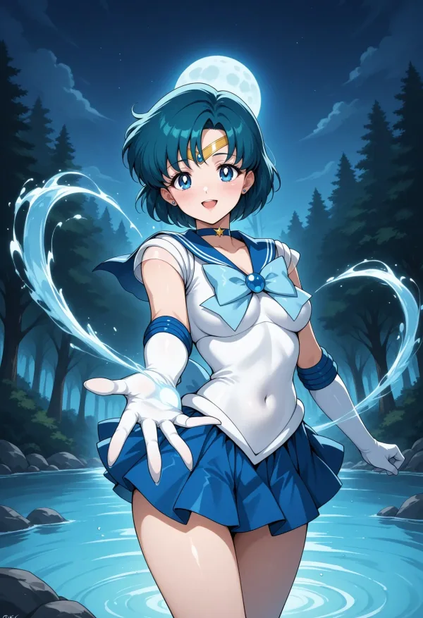 セピアトン セーラーマーキュリー (Patreon) [AI生成]