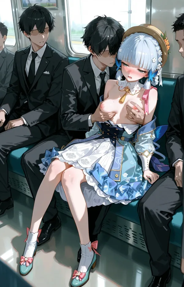 神里綾華、電車でセックス